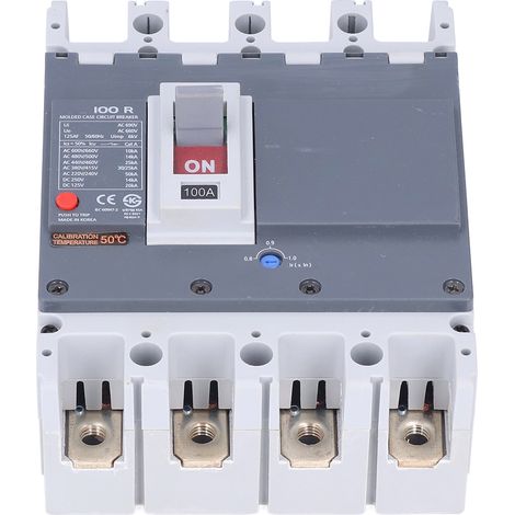 4P 100A Batterieschutz-Leistungsschalter, kompakter, vergossener MCCB-Leistungsschalter für elektrische Stromkreise (1/5)