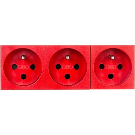 Presa di corrente tripla M45 con/senza 16A rossa STD-F0K SRO3 6120316