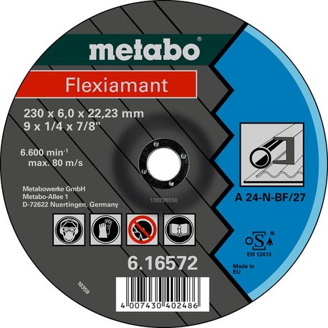 Metabo Flexiamant 180x6,0x22,23 Stahl, Schruppscheibe, gekröpfte Ausführung (616560000) (1/3)