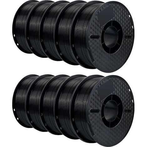 Filamento para impresora 3D, ecológico, inodoro, de alta resistencia, 10 kg, ABS negro. (1/2)