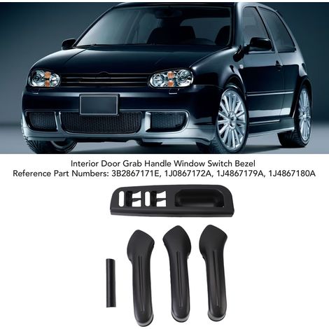 Kit interno maniglia porta e supporto interruttore finestrino 5 pezzi 1J0867172A compatibile con MK4 1998-2004 guida a destra (1/5)