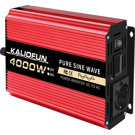 Reiner Sinus-Wechselrichter, 220 V Wechselstromausgang, CE-zertifiziert, 24 V, 4000 W, 220 V, 50 Hz (1/2)
