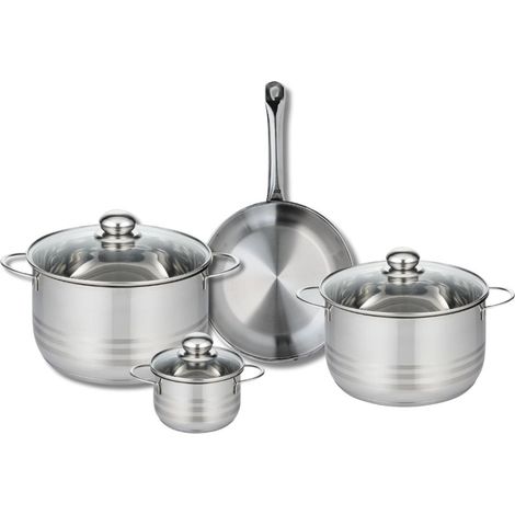 Ensemble de 1 Poêle de cuisson 24 cm et 3 faitouts 12, 20 et 24 cm Elo Profi Brillant (1/5)