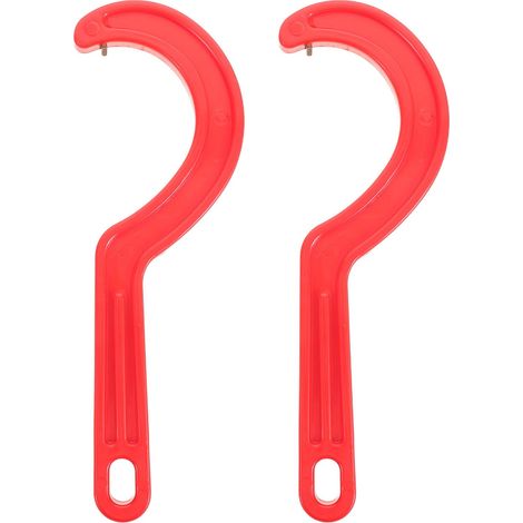 Angoily 2 Pièces Clé à Pipe de Plomberie Mini 3,1 Pouces en PVC Rouge Bruit, Poignée Courte Antidérapante, Finition Mate, pour Tuyaux PVC et Anciens Raccords (1/4)