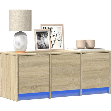 TV-Schrank LED Sonoma-Eiche 97x34x40 cm Holzwerkstoff