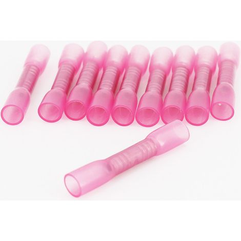 Lot de 10 Cosses de connexion thermorétractables isolées ROUGE (1/2)