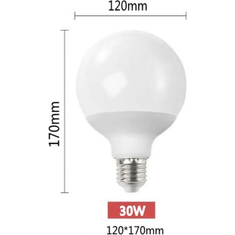 Ampoule LED E27 (Blanc froid G120 30W) à économie d'énergie (1/5)
