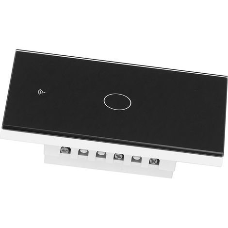 Tuya Zigbee Wandschalter mit einfacher Berührung, Wandplatte mit Sprachsteuerung, 100-240V, schwarz, kompatibel mit Hausautomation. (1/5)