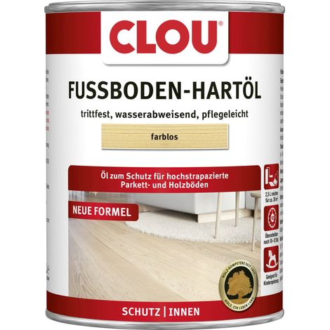 Clou Fußboden Hartöl 2,5 L farblos Holzschutzlasur