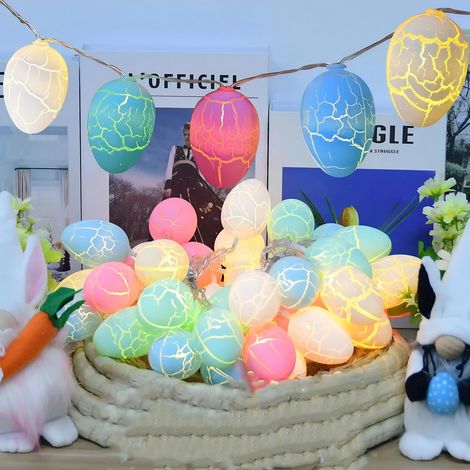 Guirlande de lumières de Pâques, oeufs de Pâques et avec des piles Flash modèle 3M 20light LED pour l'intérieur, partie cheminée salle anniversaire (1/5)
