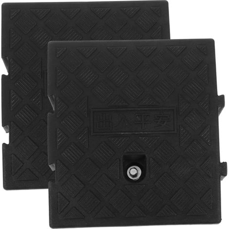 2 pièces Rampe de Trottoir Portable Plastique Noir Résistante Anti-dérapante pour Seuil Allée Bordure Fauteuil Roulant Voiture Scooter (1/5)