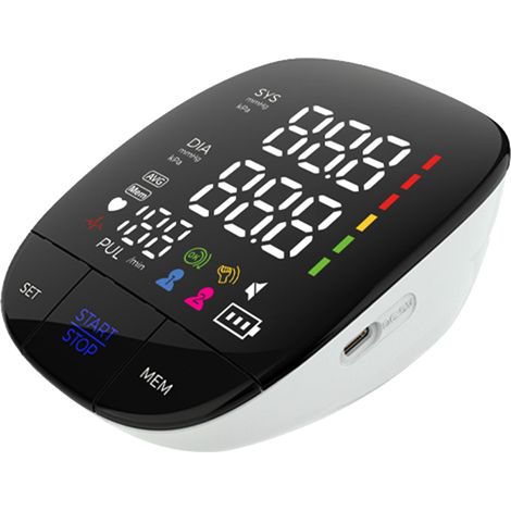 Appareil de mesure de la pression du bras avec affichage clair, mesure précise et rangement intelligent, pour une utilisation à domicile. (1/5)