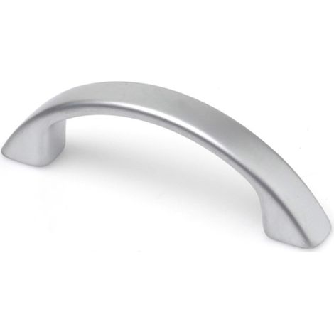 Asa de zamak con acabado cromo mate, dimensiones:79x11x25mm y entrepuntos:64mm -