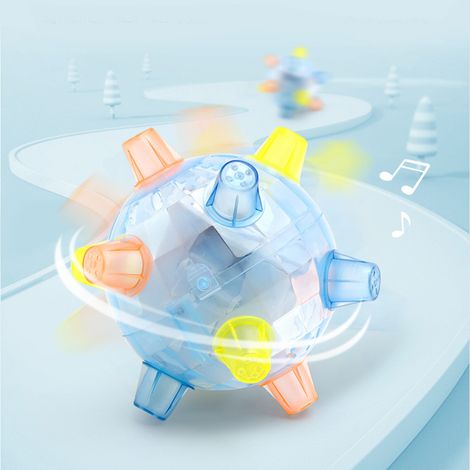 Balle Élastique Lumineuse pour Chiens - Ballon Flash Rebondissant avec Lumière et Musique - Jouet pour Animaux - Matériel Plastique, 11.5cm, Poids 102g (1/5)