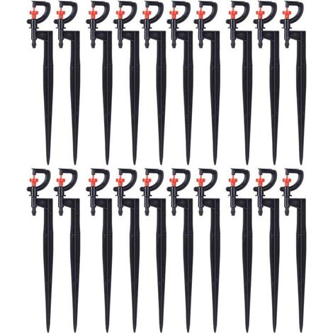 Sprinkler, 20-Piece Micro 360-Degree Rotating Sprinkler, Type G, for Garden Greenhouse Lawn Irrigation with 4/7" Irrigation Hose (1/5)