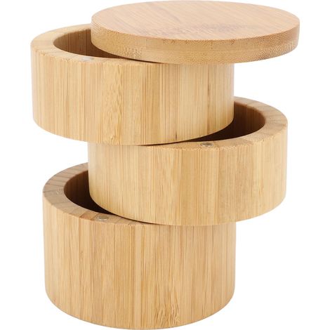 Coffret 3 Étagères en Bambou Organisateur d'Épices Rangement Cuisine Naturel (1/5)
