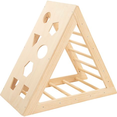 Triangolo di arrampicata legno marrone 90x78x44 cm (1/5)