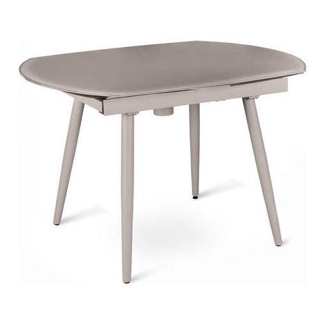 Tavolo Kyoto Four Allungabile in Vetro Temperato Tortora fino a 180cm (1/5)