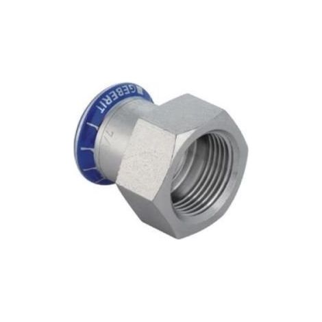 'GEBERIT MAPRESS EN ACIER INOXYDABLE - UNION FEMELLE DIAMÈTRE 22 MM 1/2 INOX MAPRESS ACERO INOX