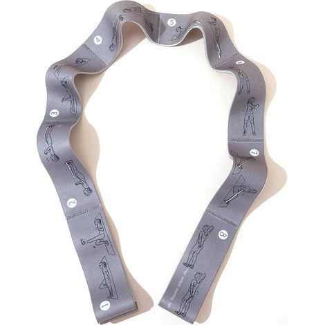 Stretch Strap - Elastic Stretching Strap With Loop Handles For Legs Hamstring Arms Back - Fitness Stretching And Physical Therapy - 1 Piece (1/5)