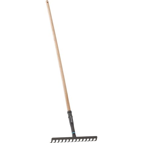 GARDENA Râteau PureLine - 36 cm - 14 dents acier - Manche bois FSC 100 %