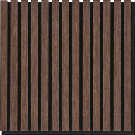 Set 2 pannelli acustici 52x52 cm effetto noce scuro