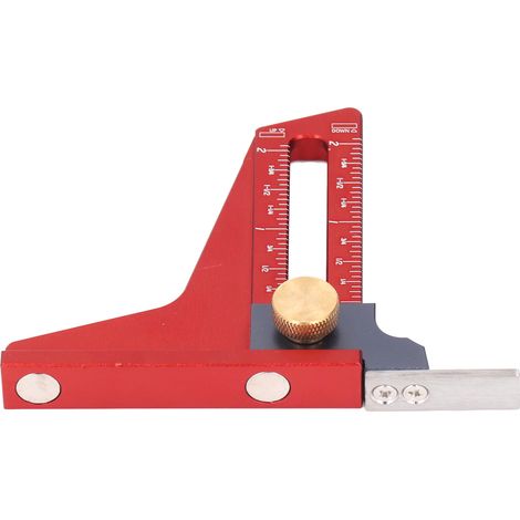 Jauge de hauteur scie sur table 0-2 pouces règle profondeur réglage bois pour lame scie à ruban fraise routeur (1/5)