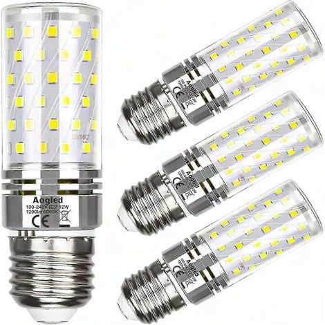 E27 LED-Lampe, 1600 lm, Kaltweiß (6000 K), 16 W, nicht dimmbar, Schraubsockel, 4er-Pack (1/5)
