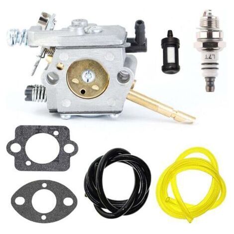 FS66 WT-45 Carburateur pour Stihl FS86 FS48 FS52 FS56 FS62 FS81 FS106 Débroussailleuse Remplace WT-45-1 WT-45A 4126 120 0610, avec Joint Bougie d'allumage (1/4)