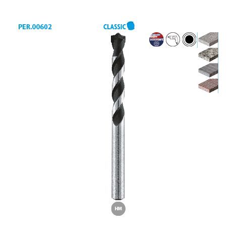 FORET BETON PRO QUEUE CYLINDRIQUE D5MM LG85 Qualité PRO (1/2)