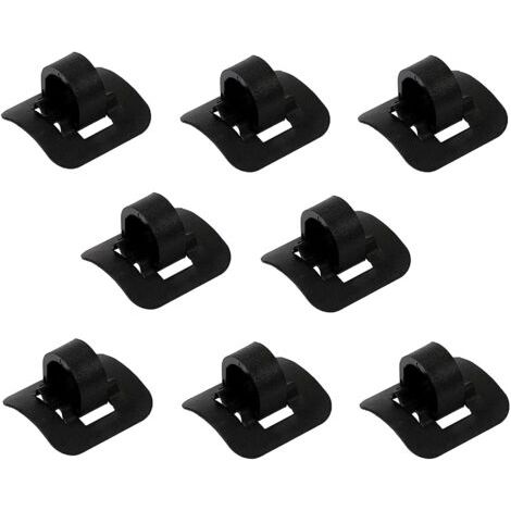 8 Pieces Cable C-Clips Cycling 21X20mm Bike Brake Cable Tube Guide Aluminum Alloy Fastener With 3M Bike Carrier Cable Buckle for Brake Cable Shifting (1/4)