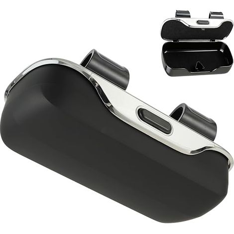 Soporte para gafas de sol en la visera del coche, soporte para gafas de sol para coche, caja protectora para guardar gafas de sol, soporte para gafas de sol para coche (negro) (1/3)
