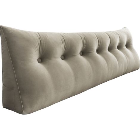 VERCART Grande cuscino per la lettura a cuneo, cuscino lungo per la schiena, cuscino decorativo per la testata del letto, cuscino triangolare per il posizionamento del corpo per il daybed o il divano