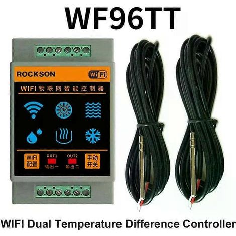 Tuya WLAN-Fernbedienung, Zweikanal-Temperaturregler, intelligente Heiz- und Kühlfunktion, Temperaturdifferenzregelung, Alarmschalter, 220 V (1/4)