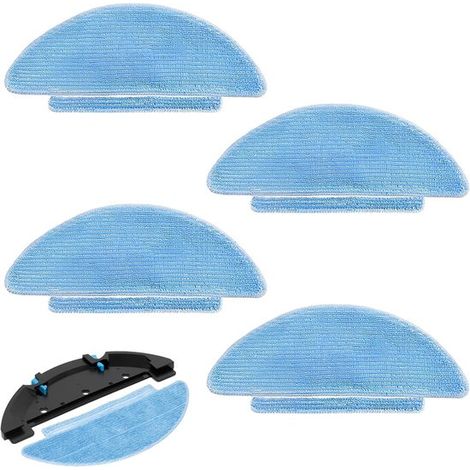 4 paños de limpieza lavables，paño de microfibra supersuave con cepillo，almohadilla de mopa de microfibra lavable y accesorios de limpieza (1/5)