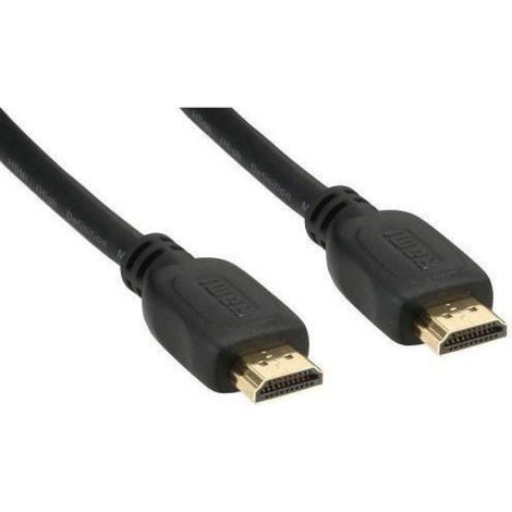 Câble HDMI - 1,5 M - Mâle/Mâle - Contacts Dorés - HDMI 1.4 - Compatible HDTV PC Console Blu-Ray