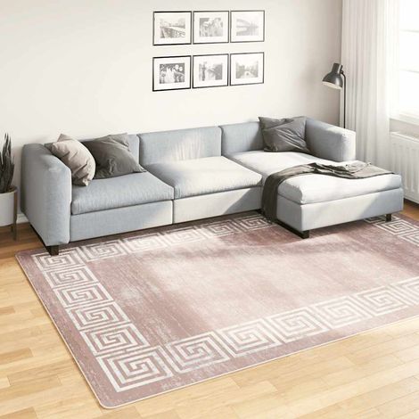 Teppich Waschbar Beige 190x300 cm