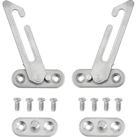 Lot de 2 entrebâilleurs de fenêtre en UPVC - En acier inoxydable 304 - Avec vis - Pour fenêtre à gauche et à droite