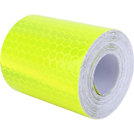 Ruban Réfléchissant - 300 cm x 5 cm - PVC Jaune - Auto-adhésif - Pour Signalisation Sécurité Extérieure - 1 Rouleau (1/5)