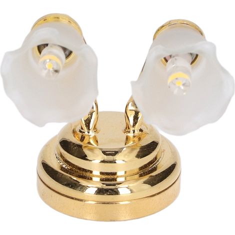 Lampe murale miniature LED à l'échelle 1:12 avec interrupteur pour la décoration de maison de poupée (1/5)