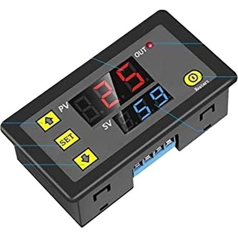 Relais temporisé numérique AC 110V 220V DC 12V, affichage LED