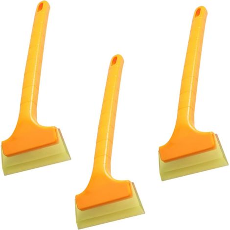 Cepillo de nieve de nailon, rascador de hielo compacto, mango ergonómico, limpieza de parabrisas para coche y hogar en invierno. (1/5)