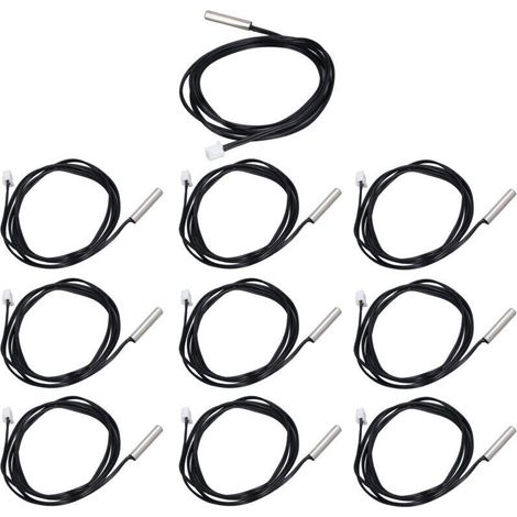 10 Capteurs de Température NTC 5x25mm Tête Cylindrique B3950 50K pour Mesure Précise (1/5)