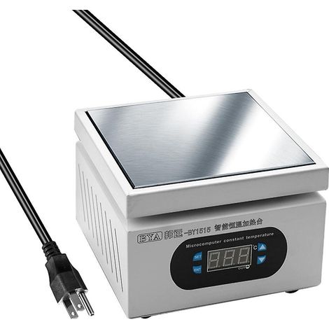 Station de chauffage électronique pour plaques d'aluminium, plateforme de préchauffage 0–400 °C pour systèmes BGA, in-BY1515 – Prise US – Multicolore (1/5)