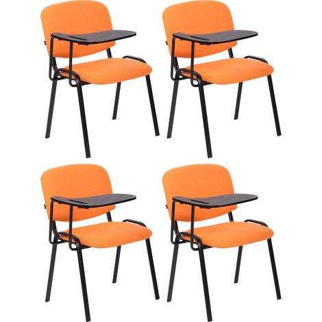4er Set Stuhl Ken mit Klapptisch Stoff orange (1/5)