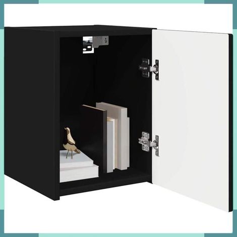 892251 Meuble TV mural Noir 30 x 31 x 40 cm Bois d'ingénierie (1/5)