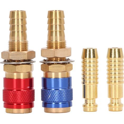 Adaptateur de gaz refroidi à l'eau, connecteur rapide portable en laiton avec prise pour torche de soudage PTA DB MIG TIG M10(10mm) (1/5)