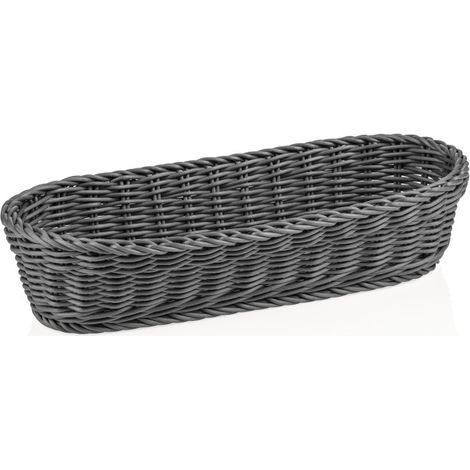 Corbeille à baguette 40 x 16 cm H 8 cm gris polypropylène WEAVER PRO - Was Germany (1/2)
