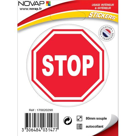 Panneau Stop - Vinyle adhésif Ø80mm - 4031477