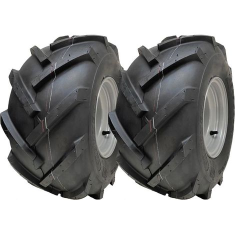 18x9.50-8 Ouvert Centre Semelle Motobineuse Ind Plante Pneu 4 Clou 100mm Jante Set 2
